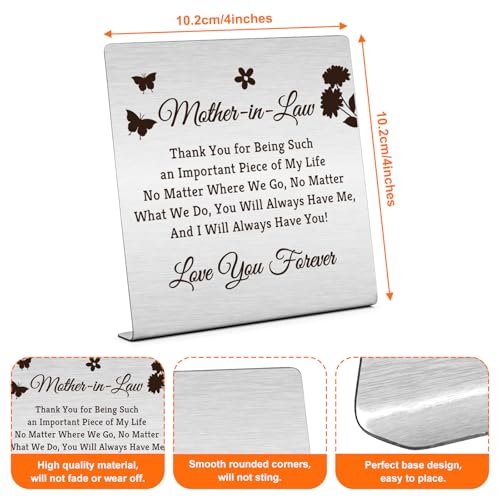 Thank You Gifts for Mother in Law - Decorative Plaque