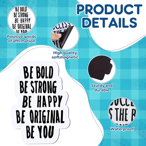 Inspirational Quotes Refrigerator Magnets - Set of 6 Motivational PVC Decor