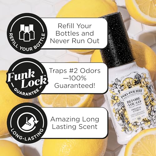 Poo-Pourri Before-You-Go Toilet Spray Refill, Original Citrus, 16 Fl Oz (Pack of 1)