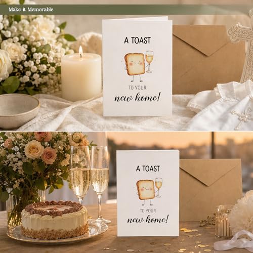 Funny Yellow Housewarming Greeting Card with Envelope & Stickers
