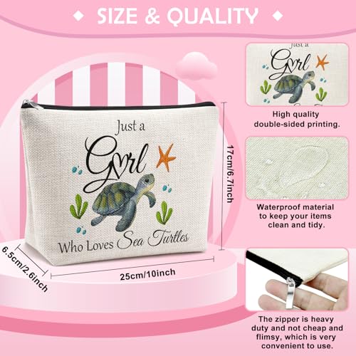 Sea Turtle Makeup Bag Travel Cosmetic Pouch for Women