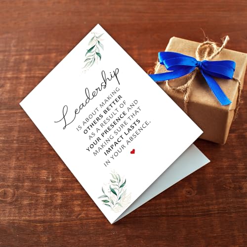 Leader Thank You Card - Elegant Appreciation Card for Boss