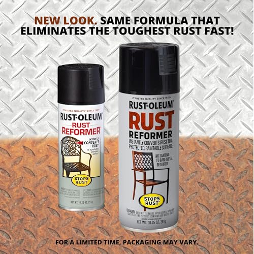 Rust-Oleum Stops Rust Reformer Spray, 10.25 oz, Black, 6 Pack
