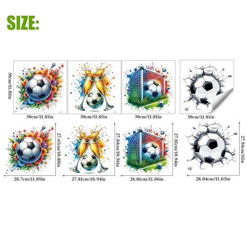 USA Soccer 2026 Window Clings Stickers - 4 Sheets Reusable Static Decals
