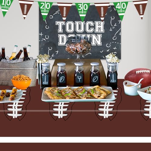 4-Pack Sports Theme Tablecloths - 54x108 Inch Disposable Party Covers