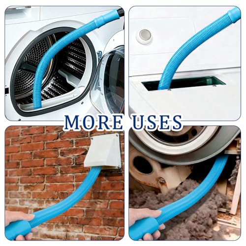 Universal Dryer Vent Vacuum Hose Attachment - Flexible Lint Cleaner