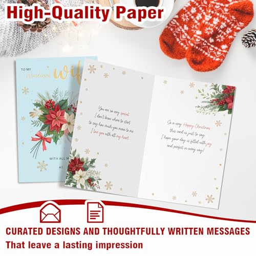 Romantic Christmas Card for Wife - Sweet Holiday Greeting from Husband