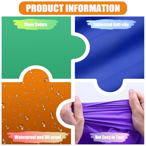 6-Pack Rainbow Disposable Plastic Tablecloths, 54x72 Inch Rectangle Covers