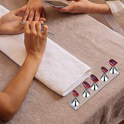 Blulu Magnetic Nail Stand Holder Set 2 Pack Acrylic Practice Display