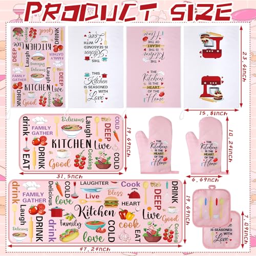 Pink Christmas Kitchen Decor Set - Food Accessories & Household Items - Pastel Pink