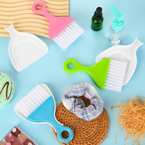 Easecos 3-Piece Mini Dustpan and Hand Broom Set for Desktop and Keyboard