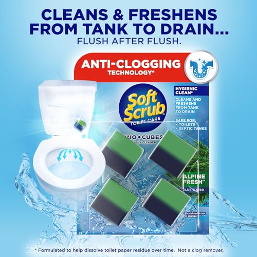 Soft Scrub In-Tank Toilet Cleaner Duo-Cubes, Alpine Fresh - 4 Count (Pack of 1)