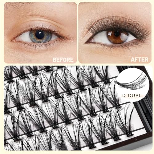 VAYATOR 20D Individual Cluster Lashes 20mm Synthetic Mink Wispy Eyelash Tray
