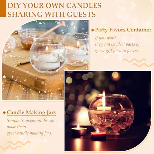 48 Pcs Clear Glass Votive Candle Holders Bulk for Wedding Event Decor
