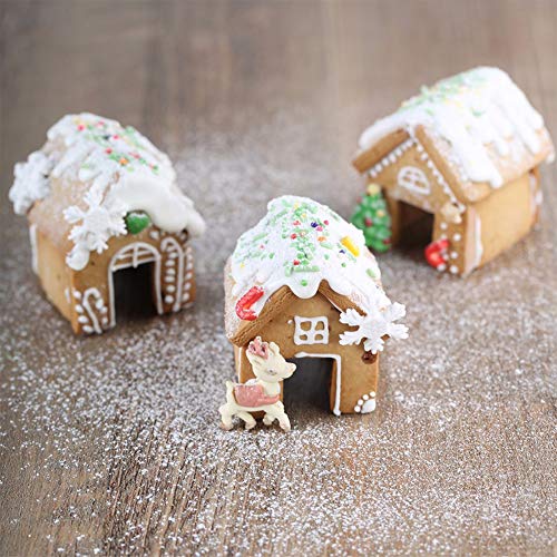 Mini Gingerbread House Cookie Cutters Set - Stainless Steel 3-Piece