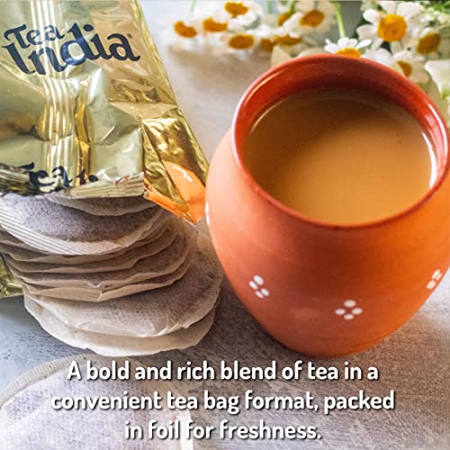 Tea India Masala Chai - Premium Black Tea with Spices, 80 Teabags