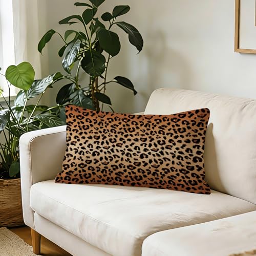 Leopard Print Decorative Throw Pillow Cover - 12 x 20 inches