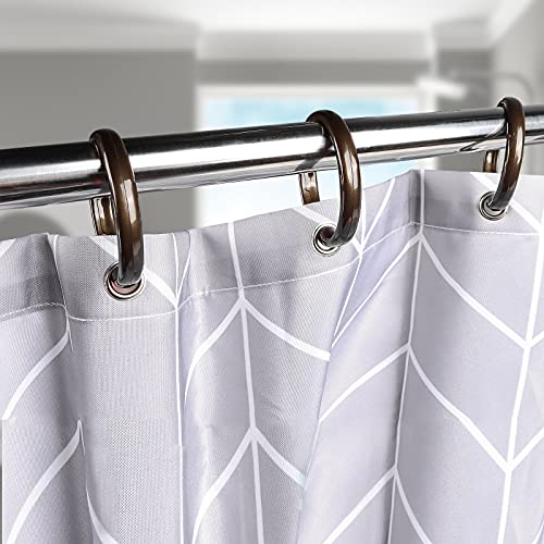 Qulable 12-Pack Plastic Shower Curtain Rings, Rust-Proof C-Shaped Hooks
