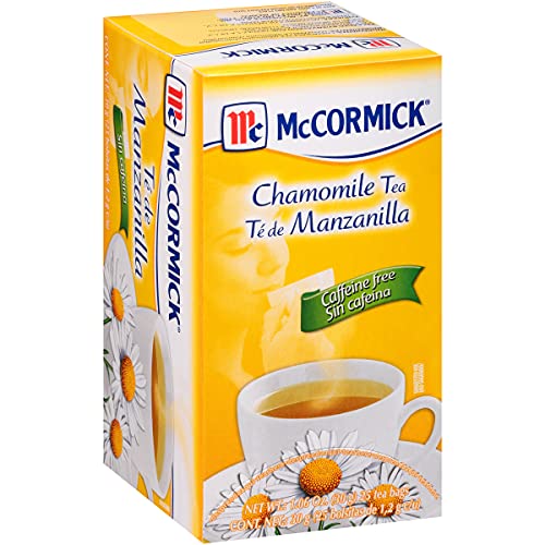 McCormick Chamomile Herbal Tea Bags, Caffeine-Free, 25 Count, 1.06 oz