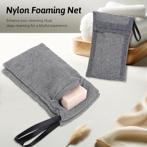 Kootinn Exfoliating Soap Saver Bag 3-Pack - Mesh Bar Soap Pouch for Shower