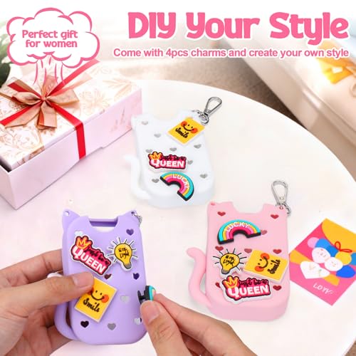 Silicone Hand Sanitizer Holder Case for Touchland with 4 Charms