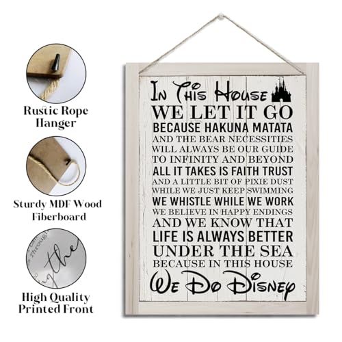 In This House Wooden Wall Sign | Rustic Farmhouse Decor