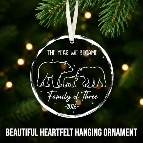 Baby's First Christmas Ornament 2026 Family of Three Holiday Keepsake