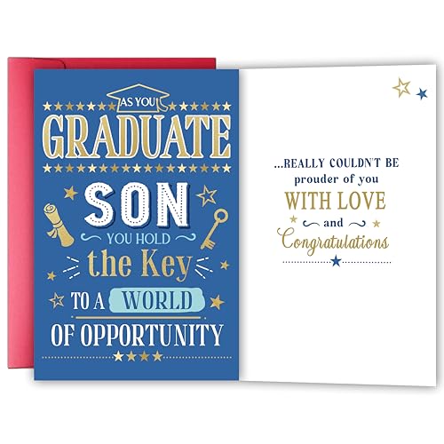 Meaningful Graduation Card Gift for Son from Mom & Dad