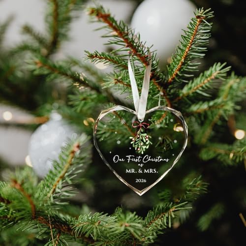 First Christmas Married Ornament 2026 - Mr and Mrs Gift