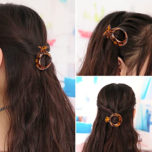 AEGYPIUS Flat Hair Claw Clip - Dark Brown Travel-Friendly Hair Accessory