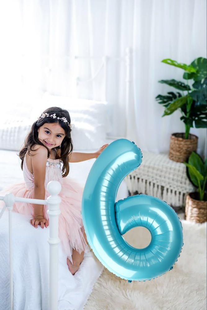 Pastel Blue 40-Inch Number 8 Balloon by [Brand Name] - Perfect for 8th Birthday Parties & Celebrations