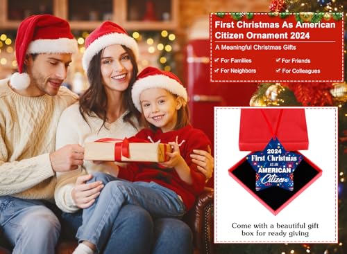 First Christmas As An American Citizen Ornament 2024 US Citizenship Gift