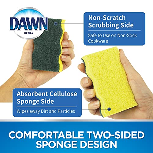 Dawn Heavy Duty Kitchen Dish Sponges 3-Pack - Scrubbing & Cleaning