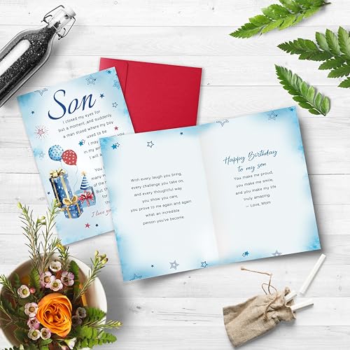 Heartfelt Birthday Greeting Card for Son from Mom - My Son Edition