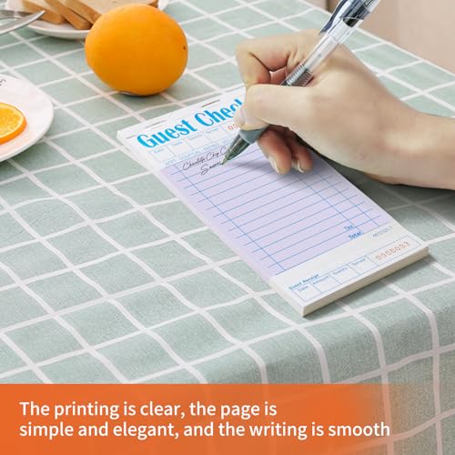 ZPARIK 6 Pack Purple Guest Check Books with 300 Order Slips