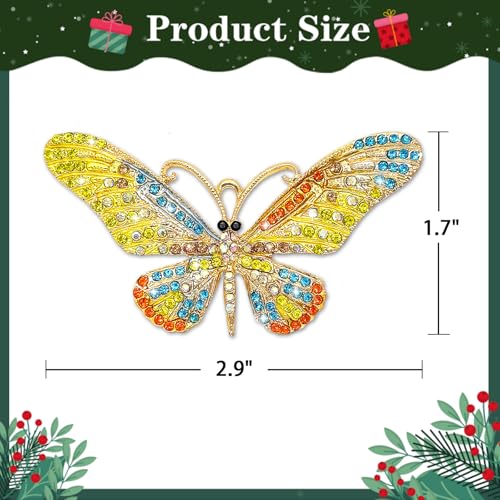 Butterfly Christmas Ornament 2025 - Metal Hanging Decor with Gift Box