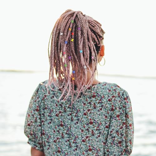 100 Pcs Hair Beads for Braids, Colorful Acrylic Candy Color Loc Dreadlock Hair Jewelry