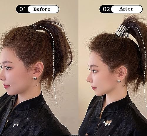 Metal Hair Claw Clips 2Pcs - 1.4 Inch Medium Shark Clips for Ponytails