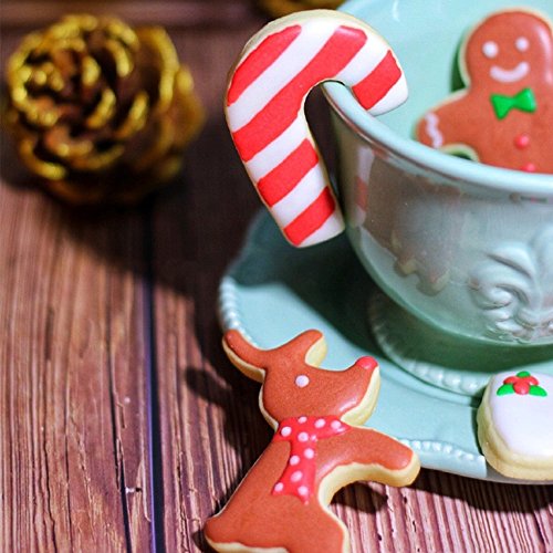 4PCS Hanging Cookie Cutter Set for Christmas Mug Decor Baking Kitchen Tools