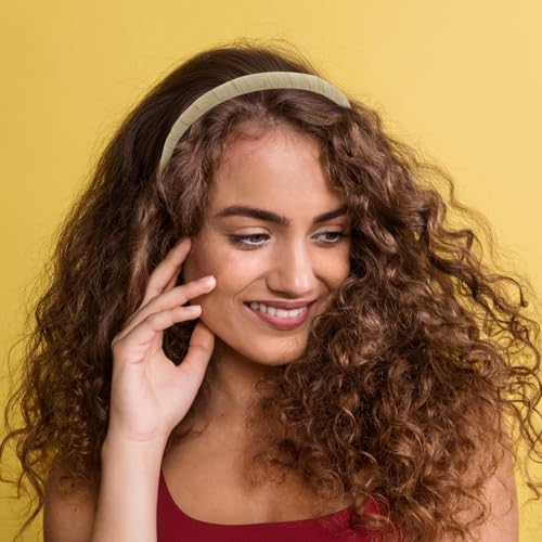 WHAVEL Thin Fabric Headbands for Women 5-Pack Non-Slip Hair Bands
