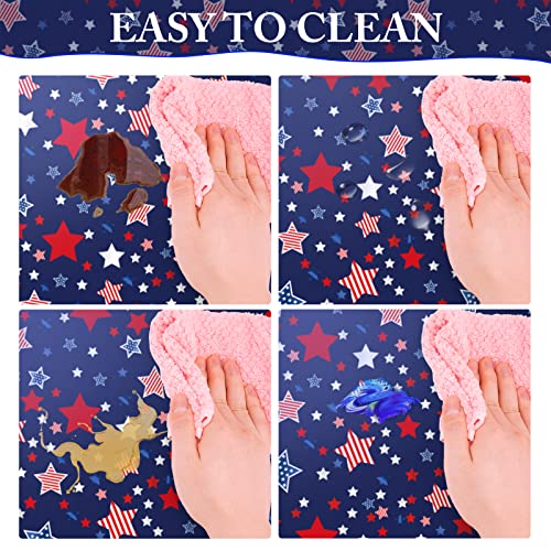 Navy Blue 4th of July Tablecloth, 54x108 Inch, 2 Pack