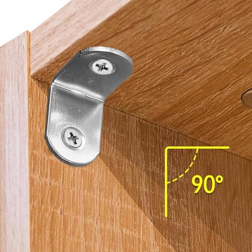 Stainless Steel Corner Brackets 10 Pack for Shelves and Furniture Reinforcement