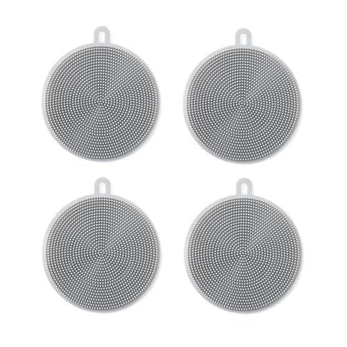 Kopida 4-Pack Silicone Dish Scrubbers - Reusable Kitchen Sponges