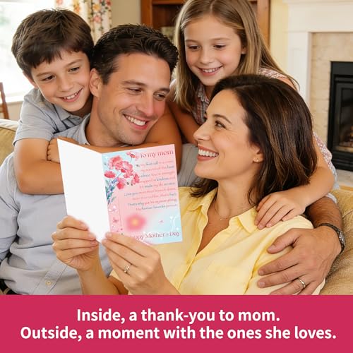 Happy Mother's Day Card with Envelope - 12x18 cm | Perfect for Mom