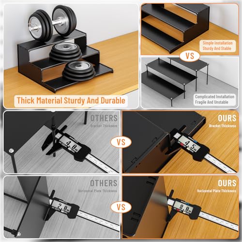 Yieach Black 3-Tier Perfume Display Stand for Men Collection Organizer