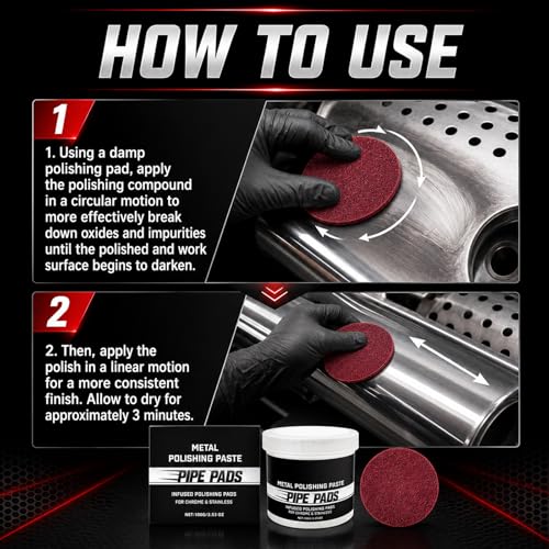 Metal Polishing Paste Kit - Scratch Remover for Chrome, Aluminum & Stainless Steel