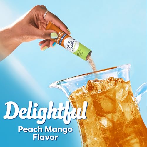 Crystal Light Peach Mango Green Tea Drink Mix - Zero Sugar, 5 Packets
