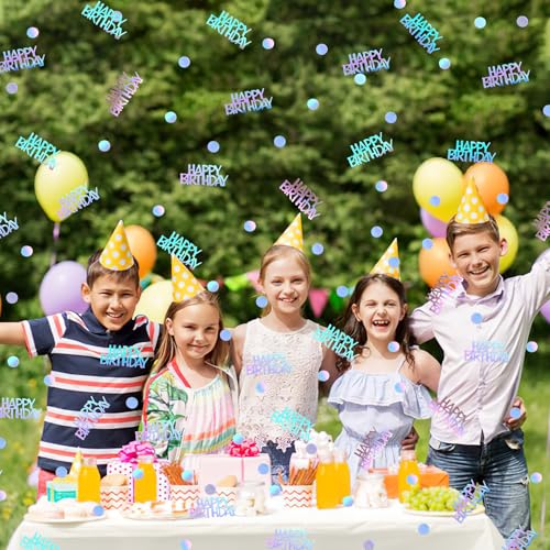 MARFOREVER Iridescent Happy Birthday Confetti - Birthday Party Decorations