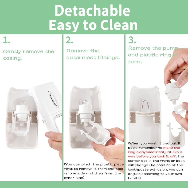 Black Toothbrush Holder & Automatic Toothpaste Dispenser Set, Hands-Free Bathroom Organizer