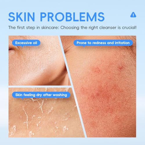 Easilydays Hyaluronic Acid & Collagen Facial Cleanser - Hydrating Amino Acid Gel-to-Foam Face Wash for Deep Cleansing and Oil Balance